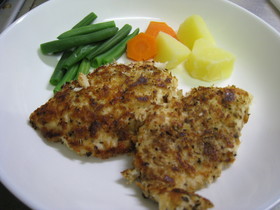 鶏胸肉の香草パン粉焼き