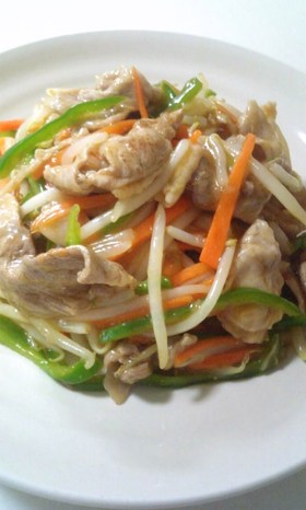 豚こまと✿もやし野菜の✿梅入り✿甘酢あん