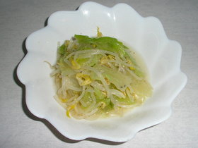 もやしとレタスの酢の物