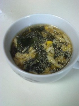 ちょー簡単美味しいワカメ卵スープ