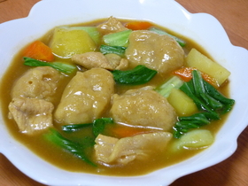 もちもち♪カレー豆腐すいとん