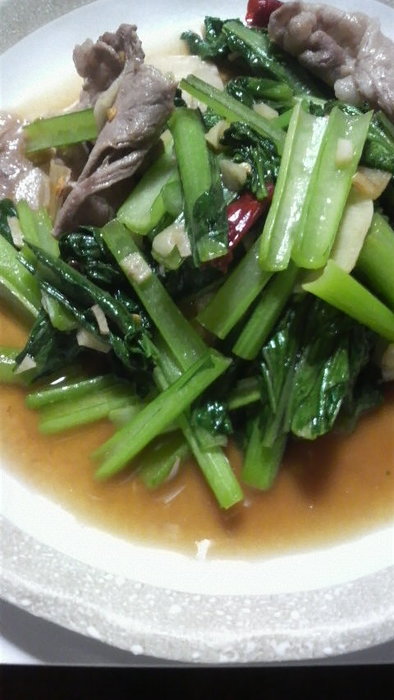 タイ風★豚肉と小松菜の炒め物★の写真