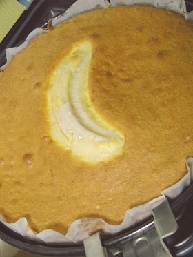 ターンテーブルで、バナナケーキ