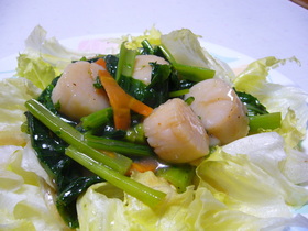 なかなかの味~ほたてと小松菜の中華あん~