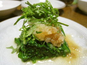 ほうれん草と大葉のおひたし