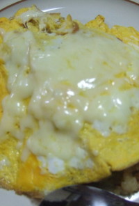 納豆チーズオムライス