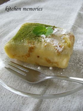宇治抹茶キットカットの和風クレープ
