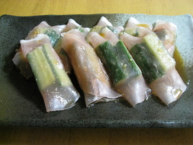 おつまみに!生ハムきゅうり巻き