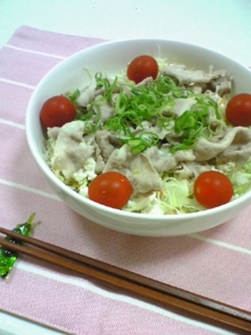 豆腐&豚しゃぶサラダ♪
