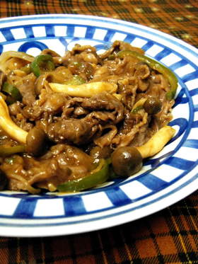 牛肉炒め★ケチャップソース味
