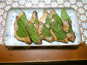 残った鰹の刺身で♪シソ香る香味焼き☆