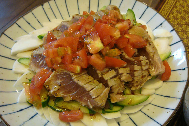 冷凍まぐろを美味しく食べる たたきサラダ レシピ 作り方 By Tomobanana クックパッド 簡単おいしいみんなのレシピが352万品