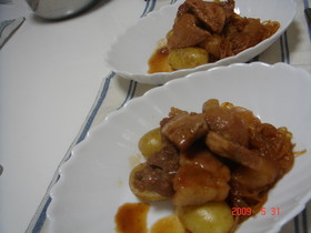 ホクホク新じゃがの豚炒め煮♪