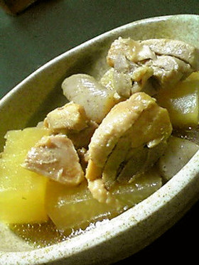 大根と鶏もも肉とこんにゃくの煮物