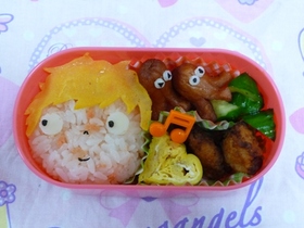 キャラ弁:超簡単!ポニョ弁当