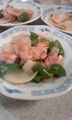 鶏とピーマンのとろり炒め