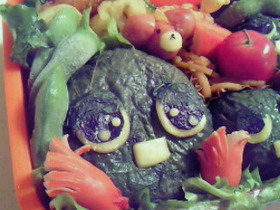 キャラ弁♪簡単☆ガチャピンおにぎり
