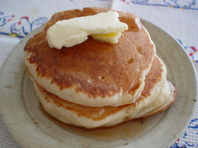 自家製酵母でふっくらパンケーキ