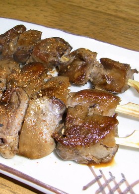 柔らかくてびっくり?☆鶏レバーの串焼き