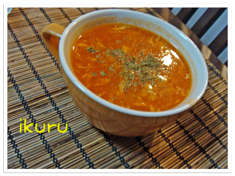 ふわふわたまごの中華トマトスープの画像