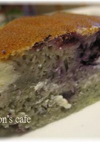 炊飯器で濃厚なブルーベリーチーズケーキ