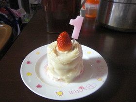 簡単!赤ちゃん用 バースデーケーキ♪