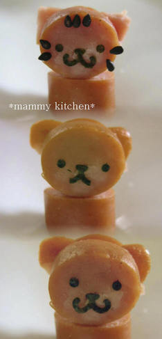 ウィンナーで動物達色々~♪(キャラ弁)