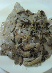 韓国風豚バラのネギ塩焼き