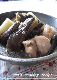 茄子と鶏肉の麺つゆおろし煮