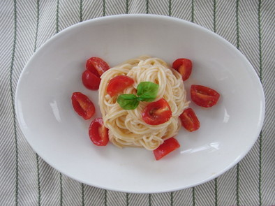 簡単！からすみとトマトのカッペリーニ風の写真