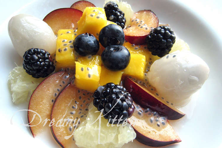 フルーツサラダに バジルシードネックレス レシピ 作り方 By Dreamy Kitten クックパッド 簡単おいしいみんなのレシピが351万品