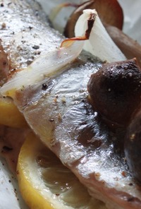 冷凍秋刀魚（さんま）のレモン焼き