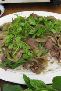 【ベトナム料理♪】フォー炒め牛肉のせ