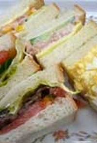 シーチキンPLUSで野菜サンドイッチ！