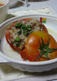 簡単美味しい☆　トマトファルシ