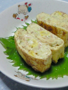 *お弁当*ねぎごまシーチキンの卵焼き