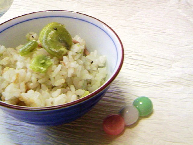 空豆ツナご飯の画像