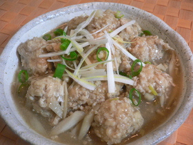 〇◎鶏ごぼうだんご◎〇柚子胡椒あんかけ