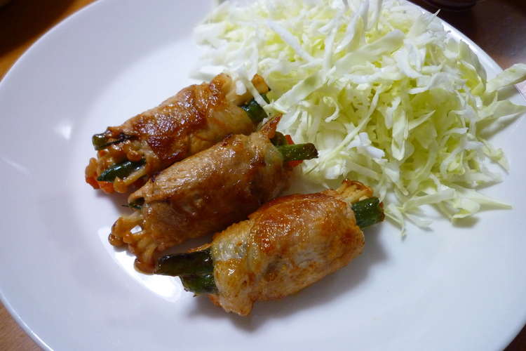 お肉巻き巻き ケチャップ味 レシピ 作り方 By かあさんペンギン クックパッド