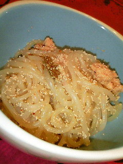 しらたきde パスタ？ しらたき明太子　の画像