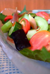 【夏野菜】白瓜と茄子・胡瓜の和風サラダ