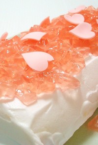 薔薇ゼリーロールケーキ