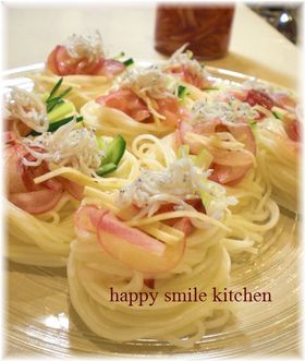 レッドオニオンのサワー漬けdeそうめん♪