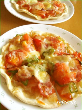 薄力粉のみー発酵なし!グリルで焼くピザ