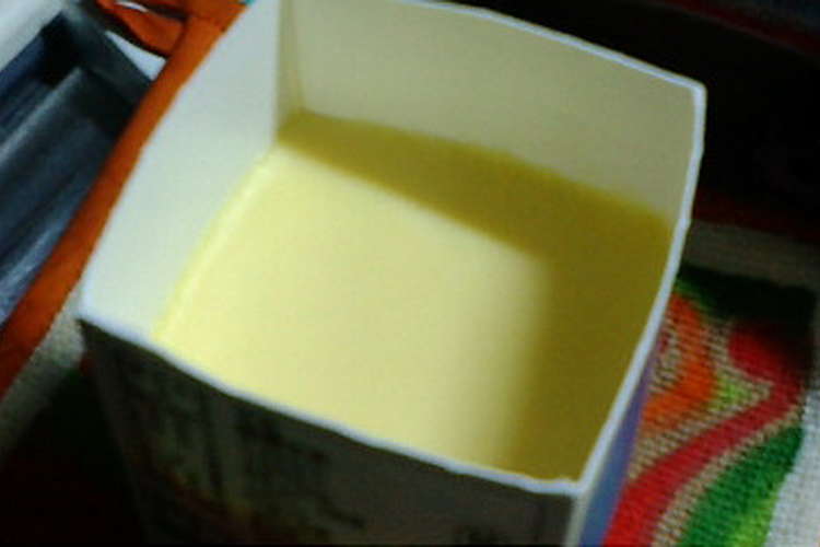 牛乳ﾊﾟｯｸで簡単ﾌﾟﾘﾝ