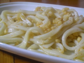 汁なし揚げ玉うどん♪