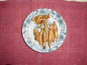 豚肉の野菜巻き照り焼き