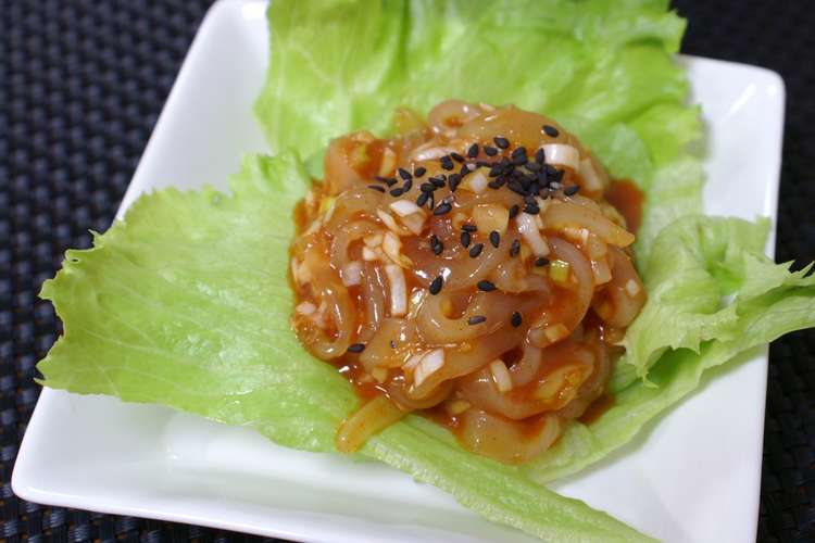 いかそうめんのコチュジャンあえ レシピ 作り方 By ろみ クックパッド 簡単おいしいみんなのレシピが352万品