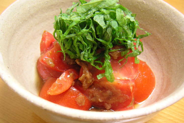 トマトの梅かつお和え レシピ 作り方 By Mayumi クックパッド