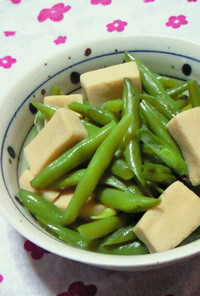 ◆簡単◆いんげんと高野豆腐の煮物◆